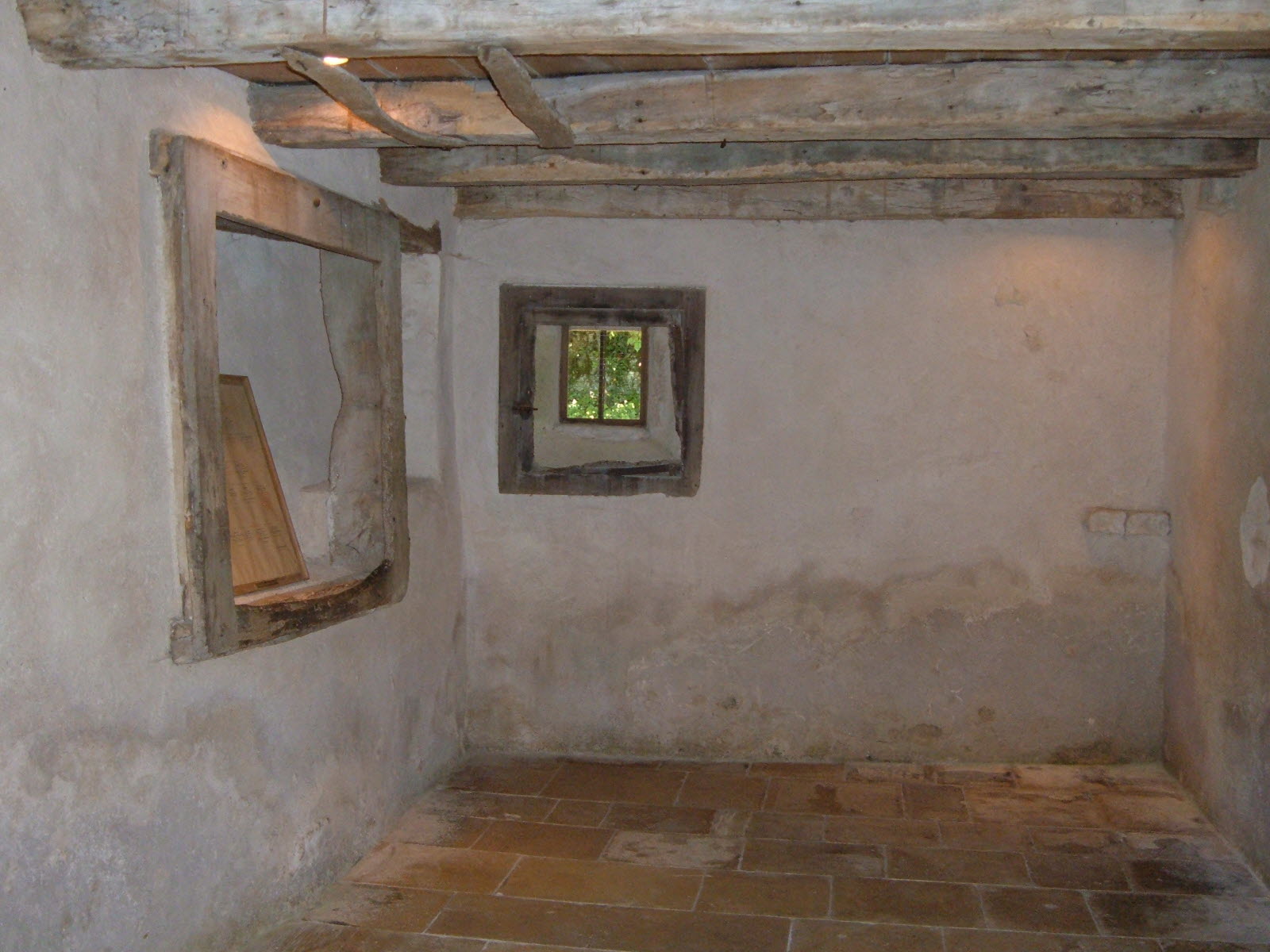 La habitación donde dormía Juana con su hermana Catherine. 